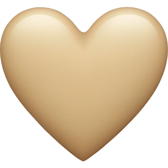 Beige heart  emoji