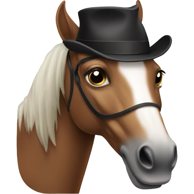 Horse with hat emoji