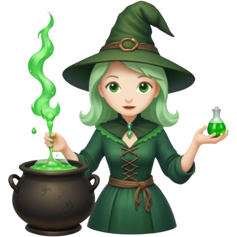 green witch cooking potion emoji