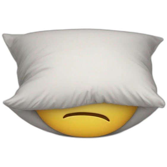 Someone putting his face inside a pillow emoji