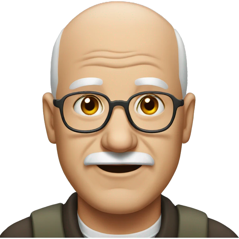 bald old man portrait emoji