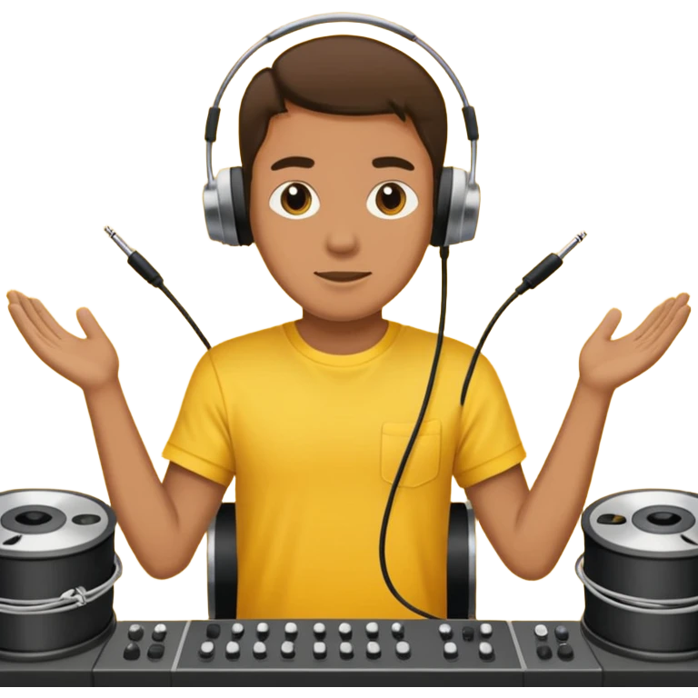 concert yellow Cable reels emoji