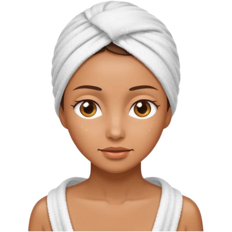 A woman who goes out in a towel.  emoji