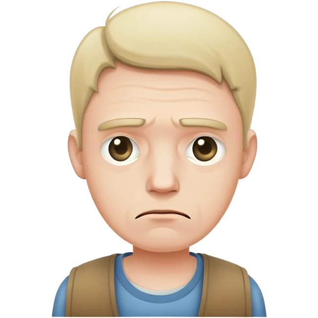 poor man with sad facial expression and empty pockets emoji