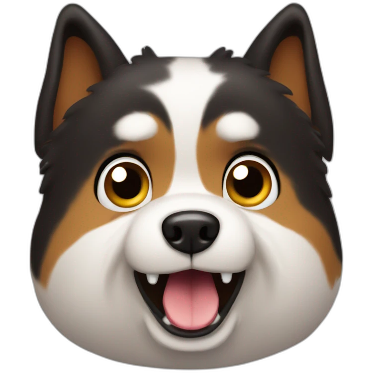 A dog very surprised emoji
