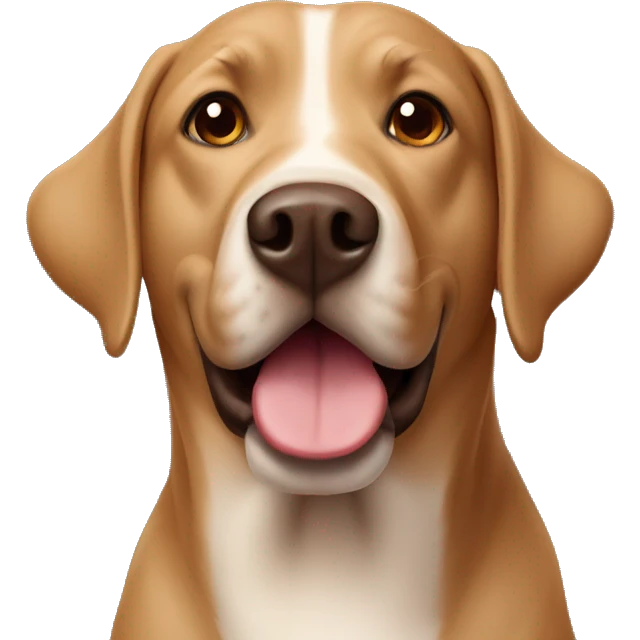 Brown Put bull labrador mix emoji