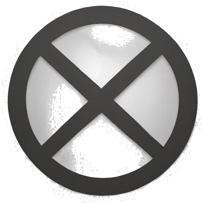 create a ed curcle sign that has a rd x in it emoji