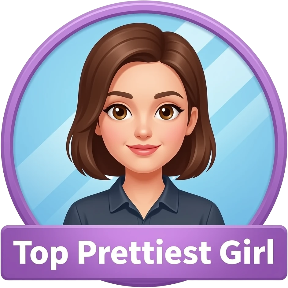 blue purple A Barbie-style beauty salon poster featuring the “Top Prettiest Girl” inspired by barbie colour pallete building onlywithout background emoji