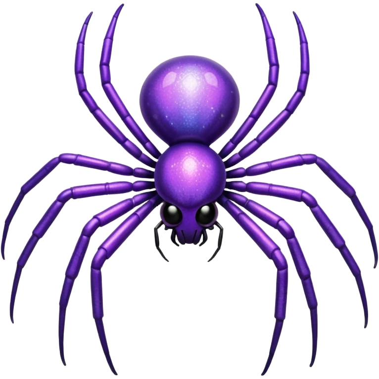 glitter purple and spider emoji