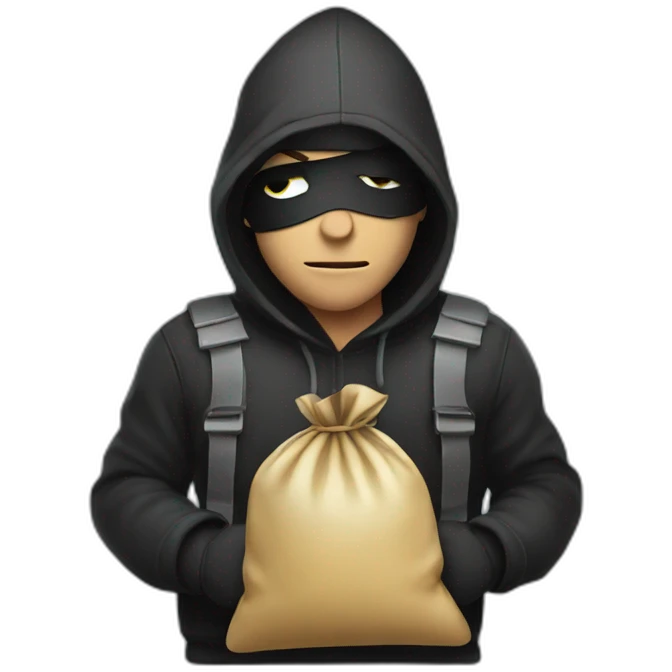 Robber with money bag emoji