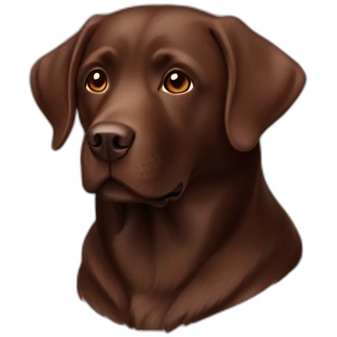 Chocolate labrador autumm emoji