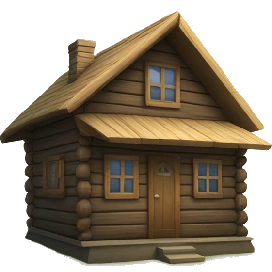 wooden House in the forest  emoji