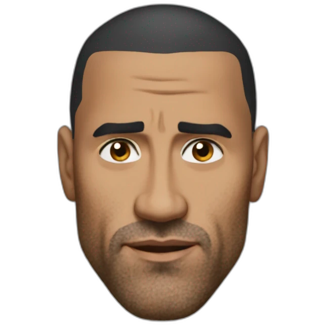 the rock levant un sourcil emoji