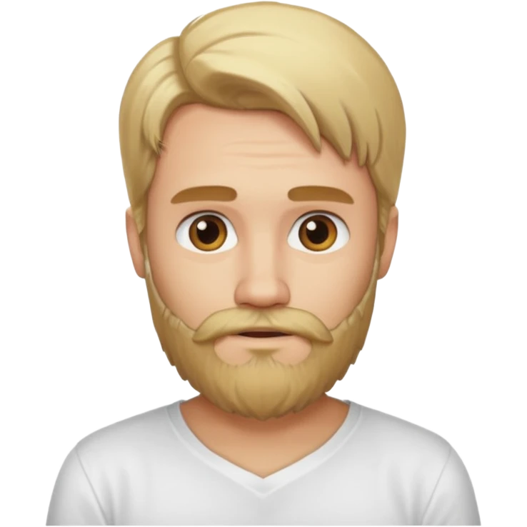 blonde long hair bearded man with shirt emoji