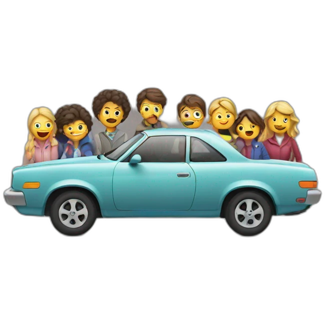 Car with people  emoji