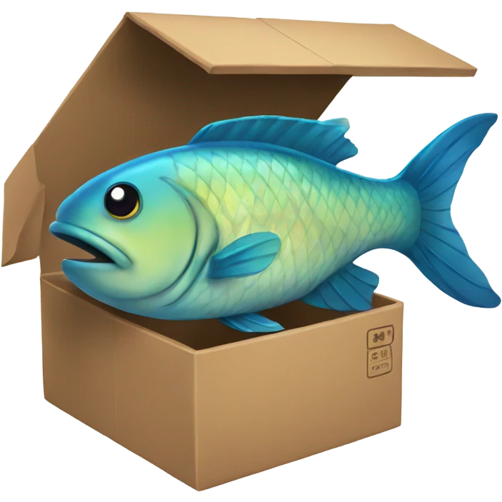 Fish in a box emoji