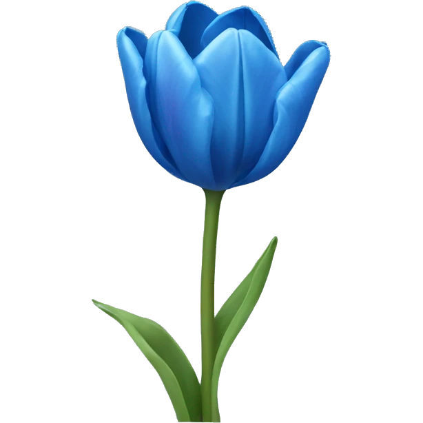 Blue tulips emoji