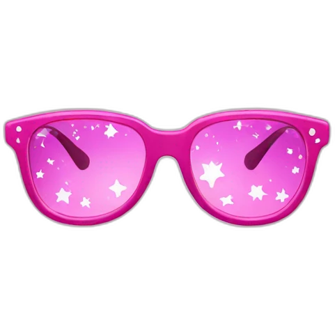 Pink glasses with stars emoji