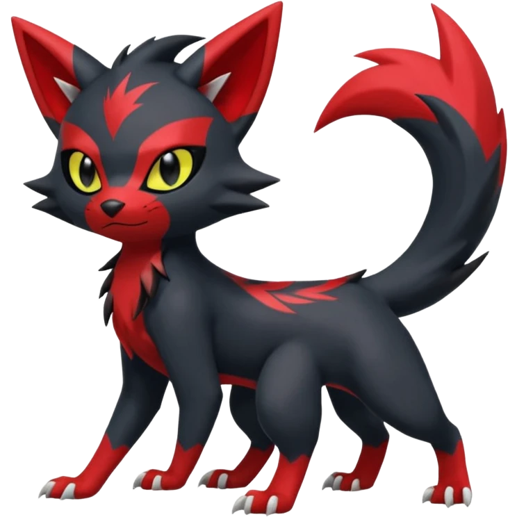 Sneasel-Litten-Zoroark-Fakémon-hybrid-creature (full body)  emoji