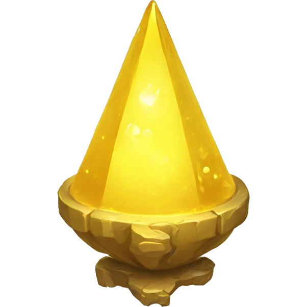 a glowing pure yellow magical artifact emoji