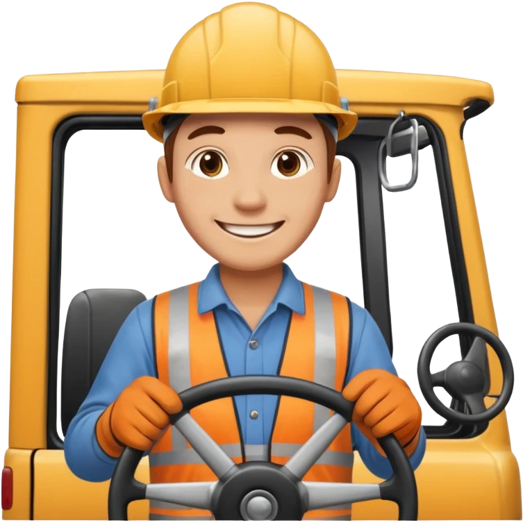Scaffolder driving lorry after passing driving test emoji