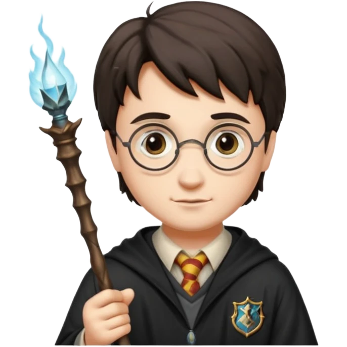 harry potter holding wand emoji