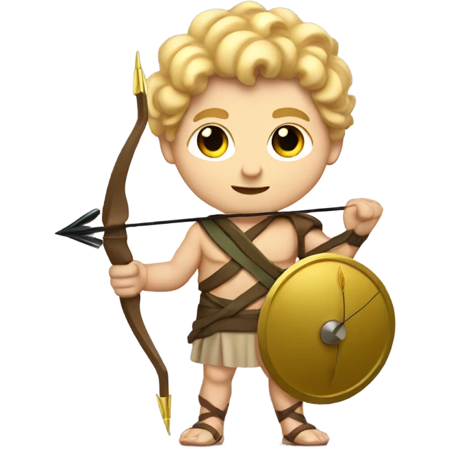 apollo greek god blonde hair with bow and arrow emoji