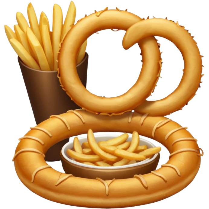 onion ring and potato fries emoji