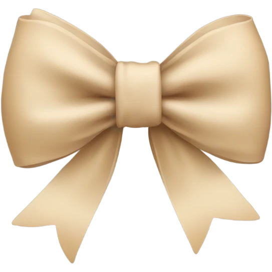 Beige bow emoji