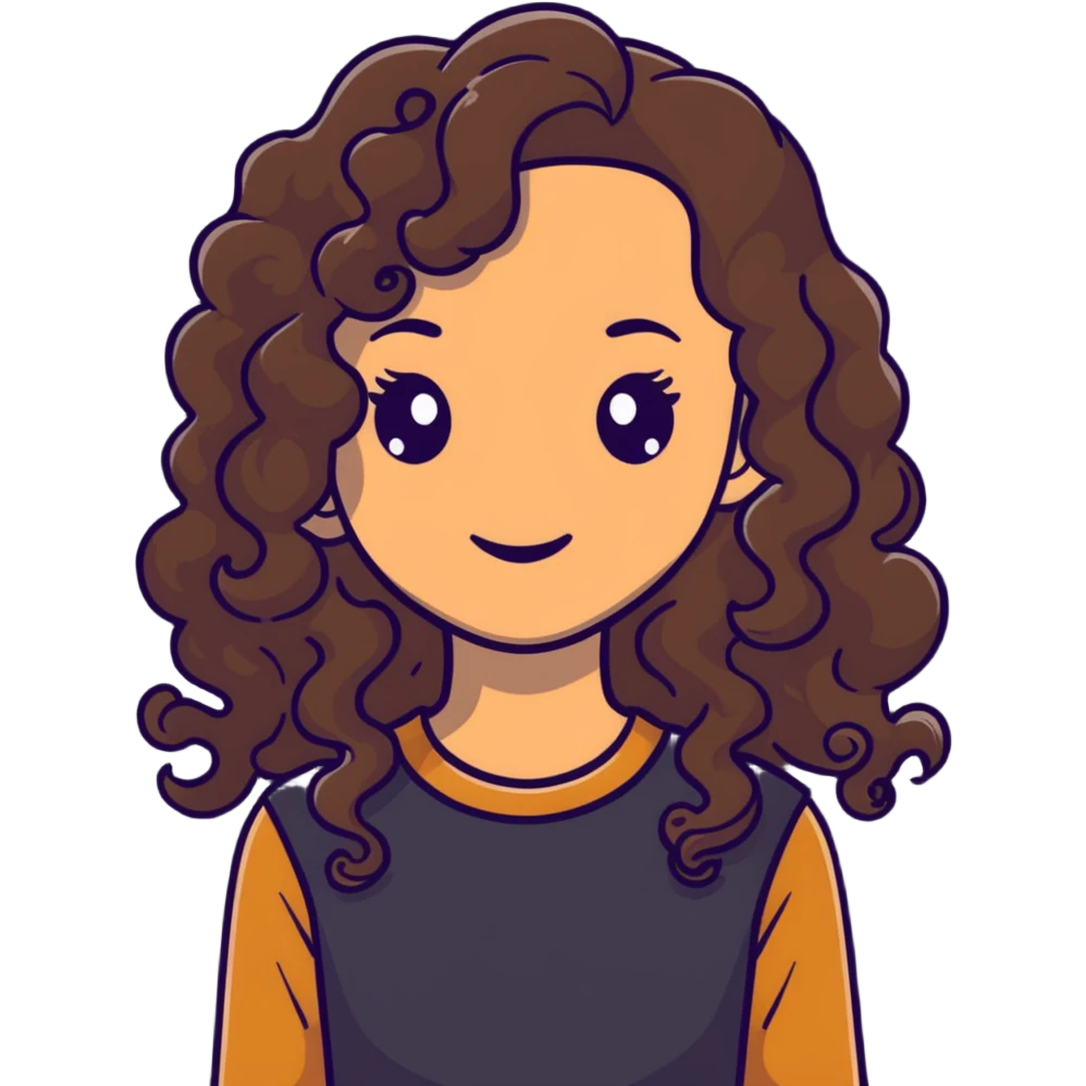 tan girl with long curly dark brown hair emoji
