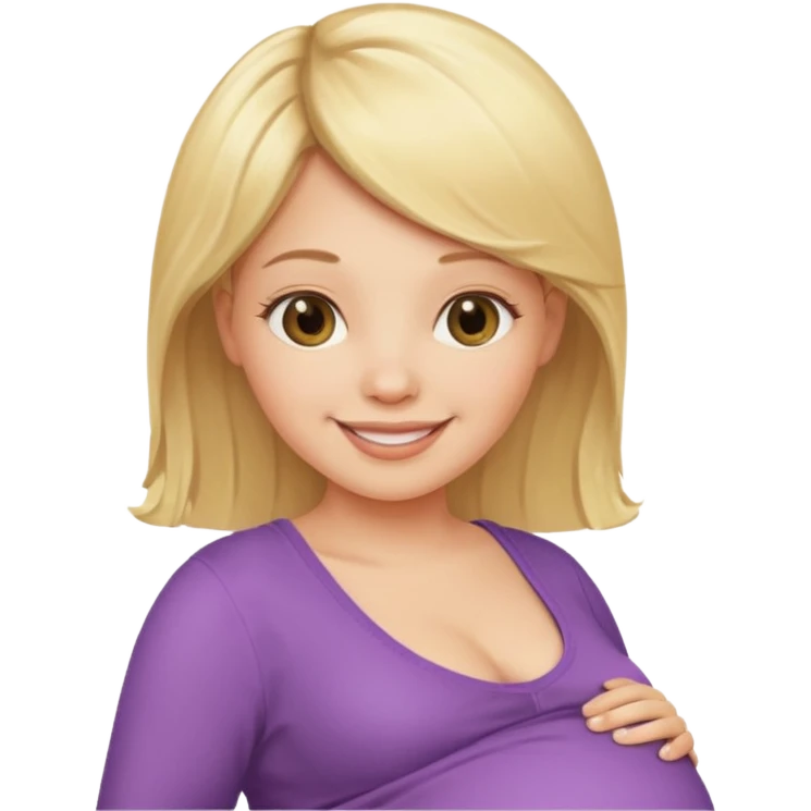 Pregnant woman blonde hair emoji