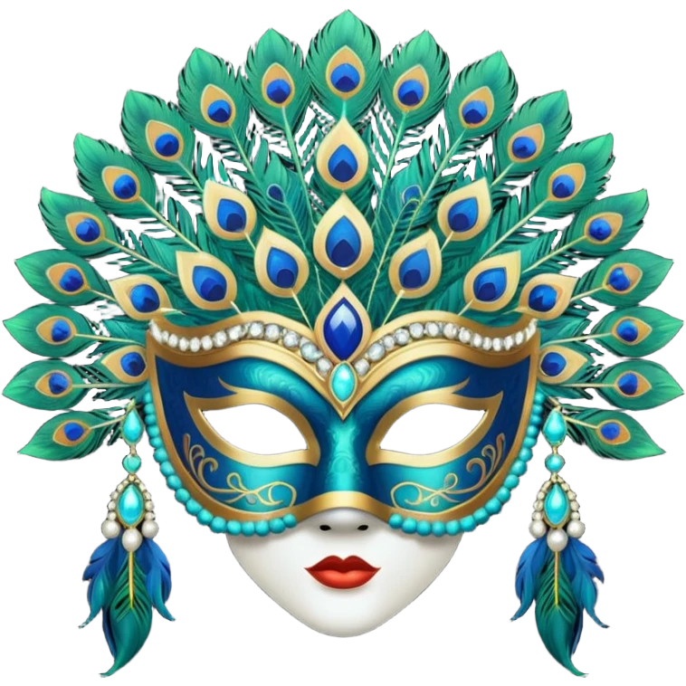 Peacock Gatsby Mask emoji