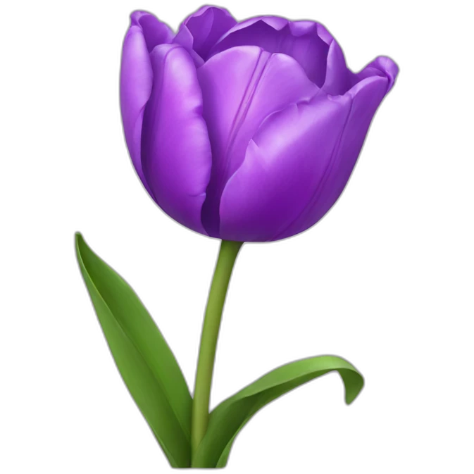 Purple tulip rose emoji
