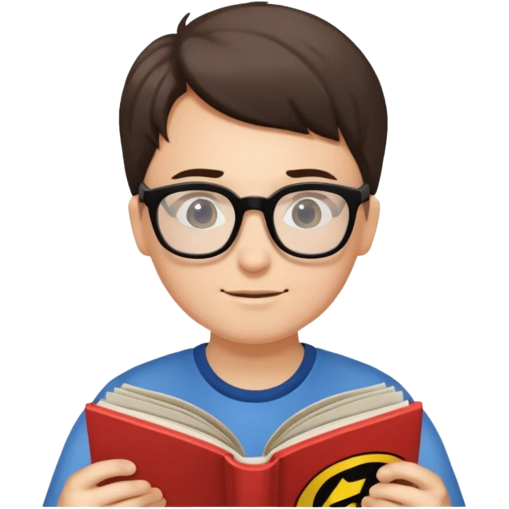a comic book reader emoji