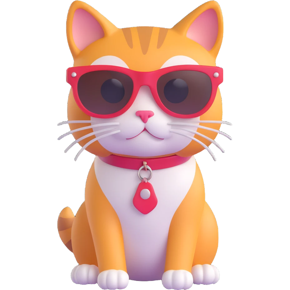 A cat wearing sunglasses emoji