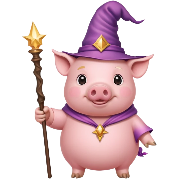 Pig Wizard emoji