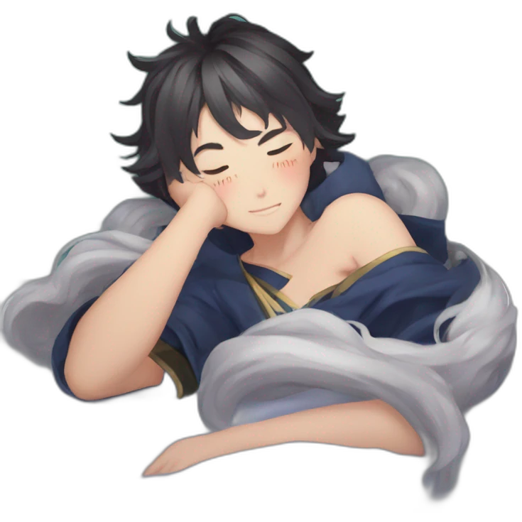Genshin Impact Xiao sleeps emoji