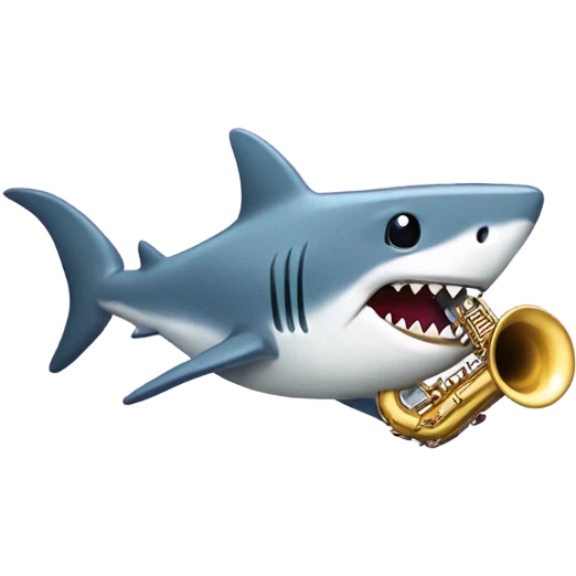 shark playing saxophone  emoji