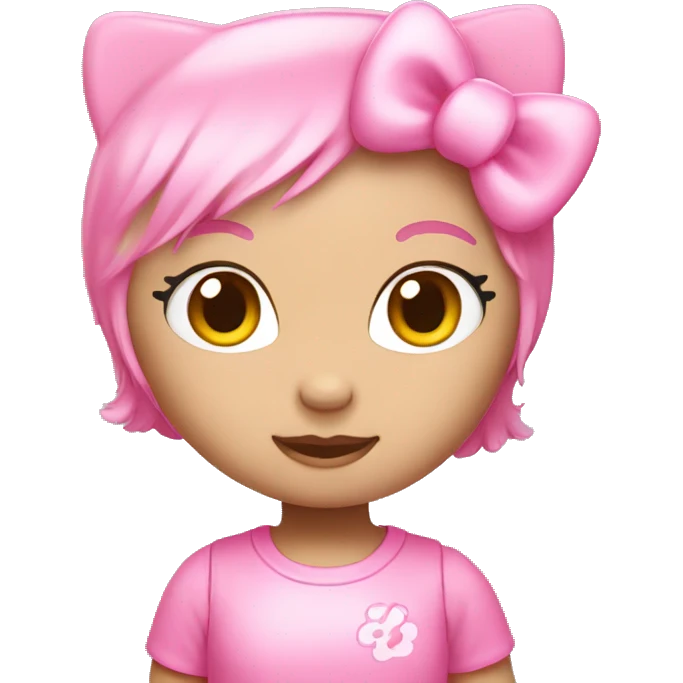 Hello kitty pink emoji