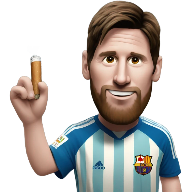Messi con un sigarillo  emoji