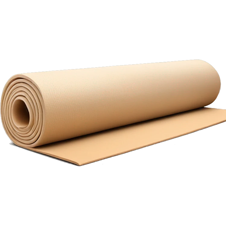 beige half rolled out yoga mat emoji