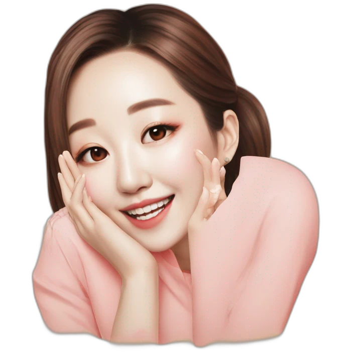 Sandara park doing a heart emoji