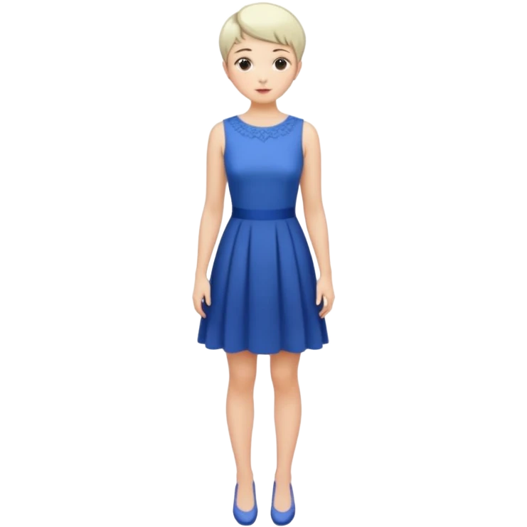 woman full body standing short pixie hair emoji