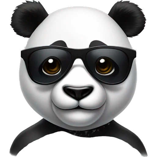 Panda wearing sunglasses  emoji