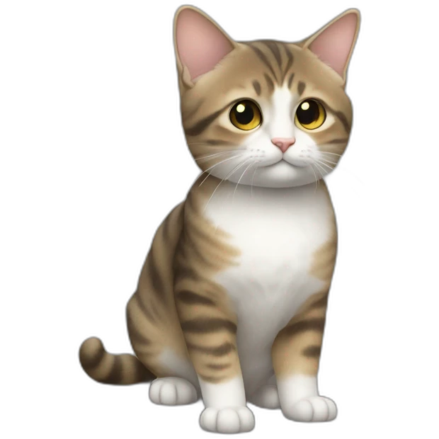 Petit chat sur un dofin emoji