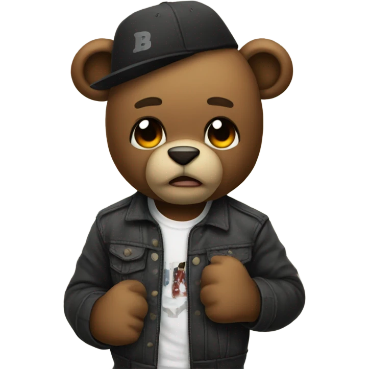 Teddy bear bad ass emoji