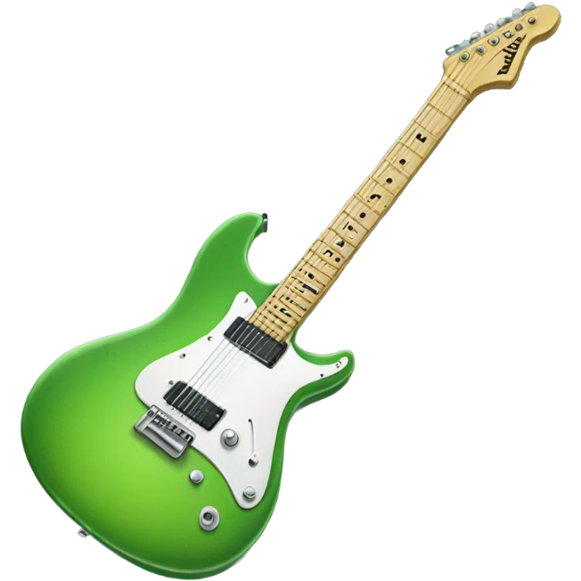Green electric guitar  emoji