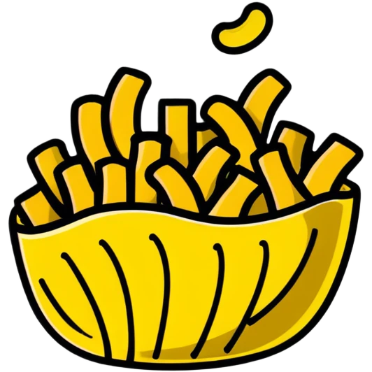 a single curly fry emoji