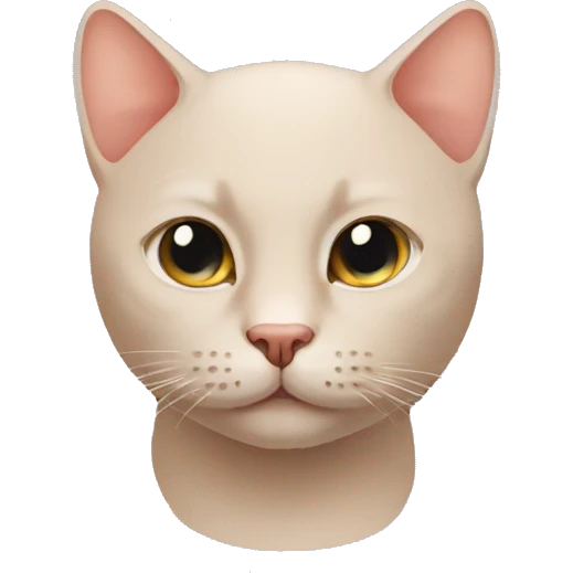 Bald cat  emoji