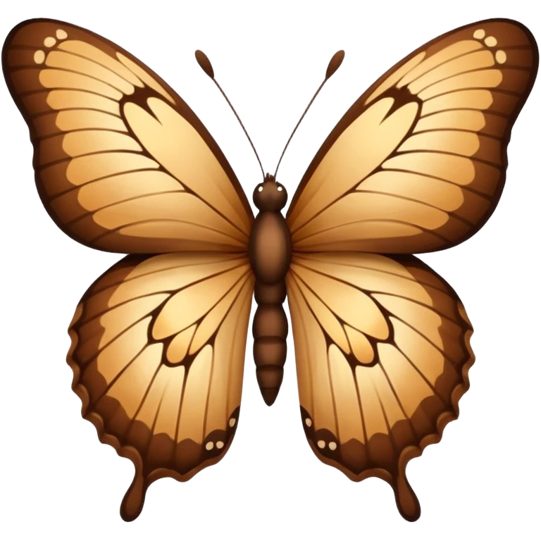 Brown butterfly emoji